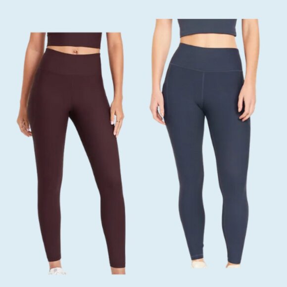 Old Navy Pants - SET (2) Old Navy High Waist PowerSoft Pocket Leggings - S